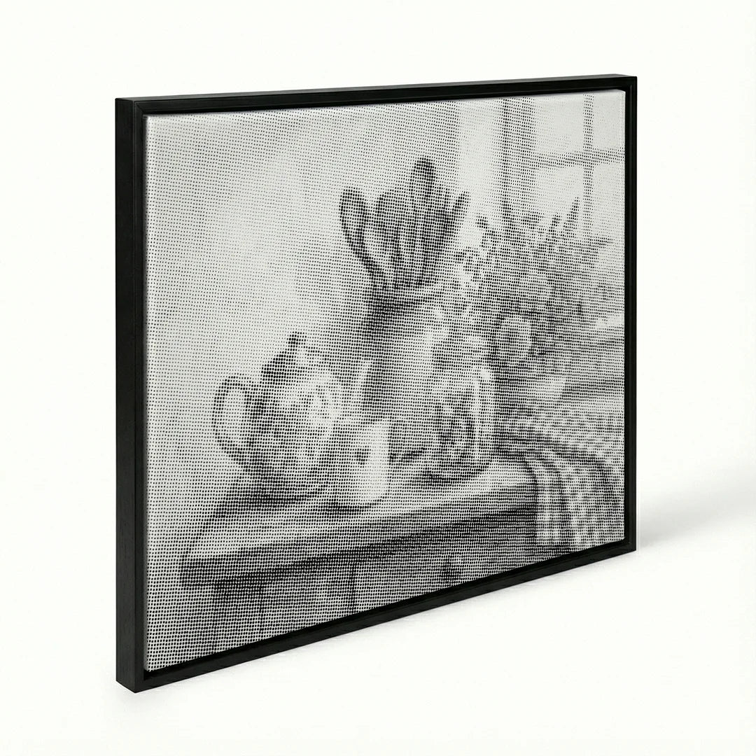 Peinture à points de nature morte de cuisine