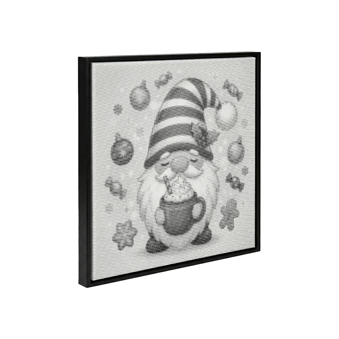 Gnome avec peinture à pois de café