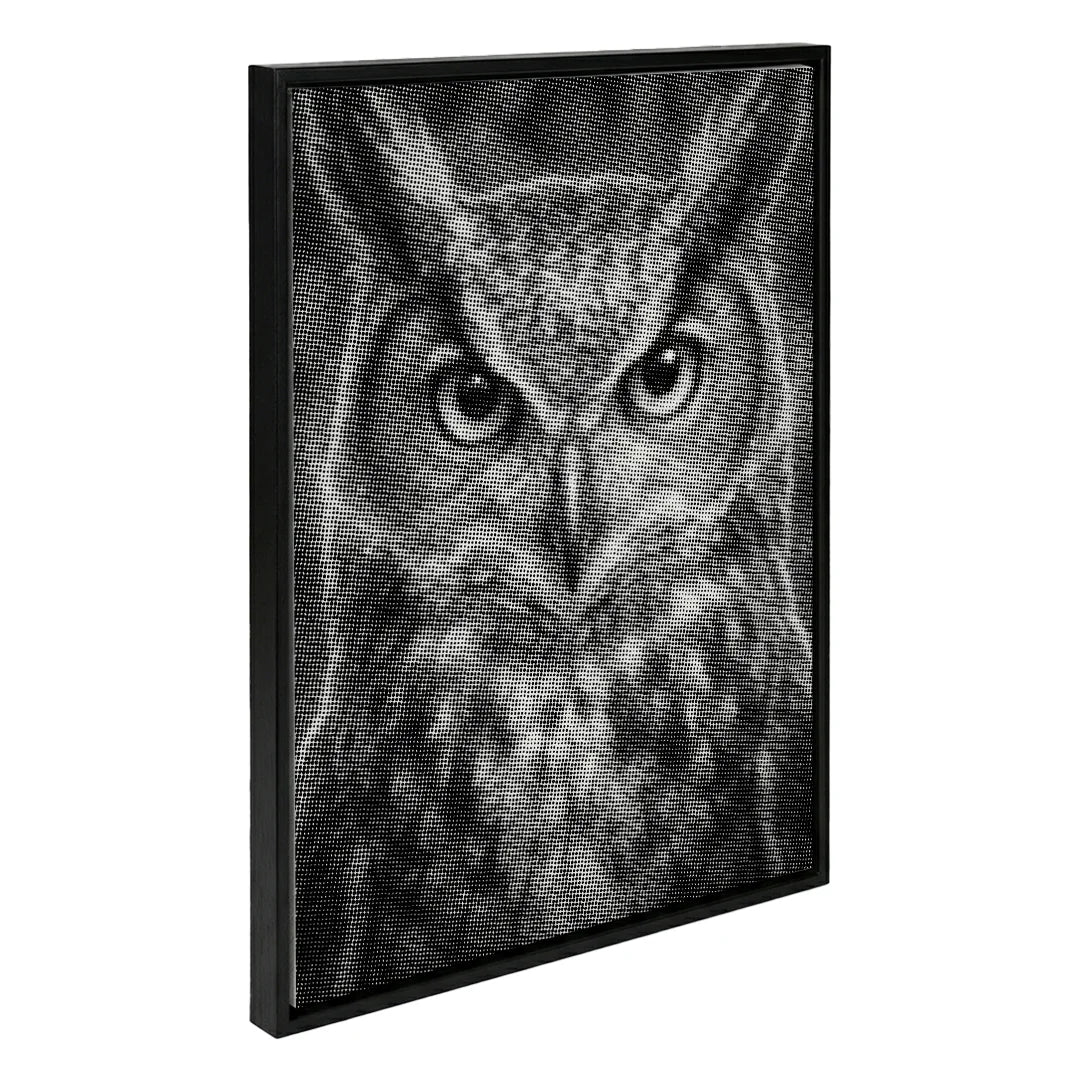 Peinture à points de hibou en colère