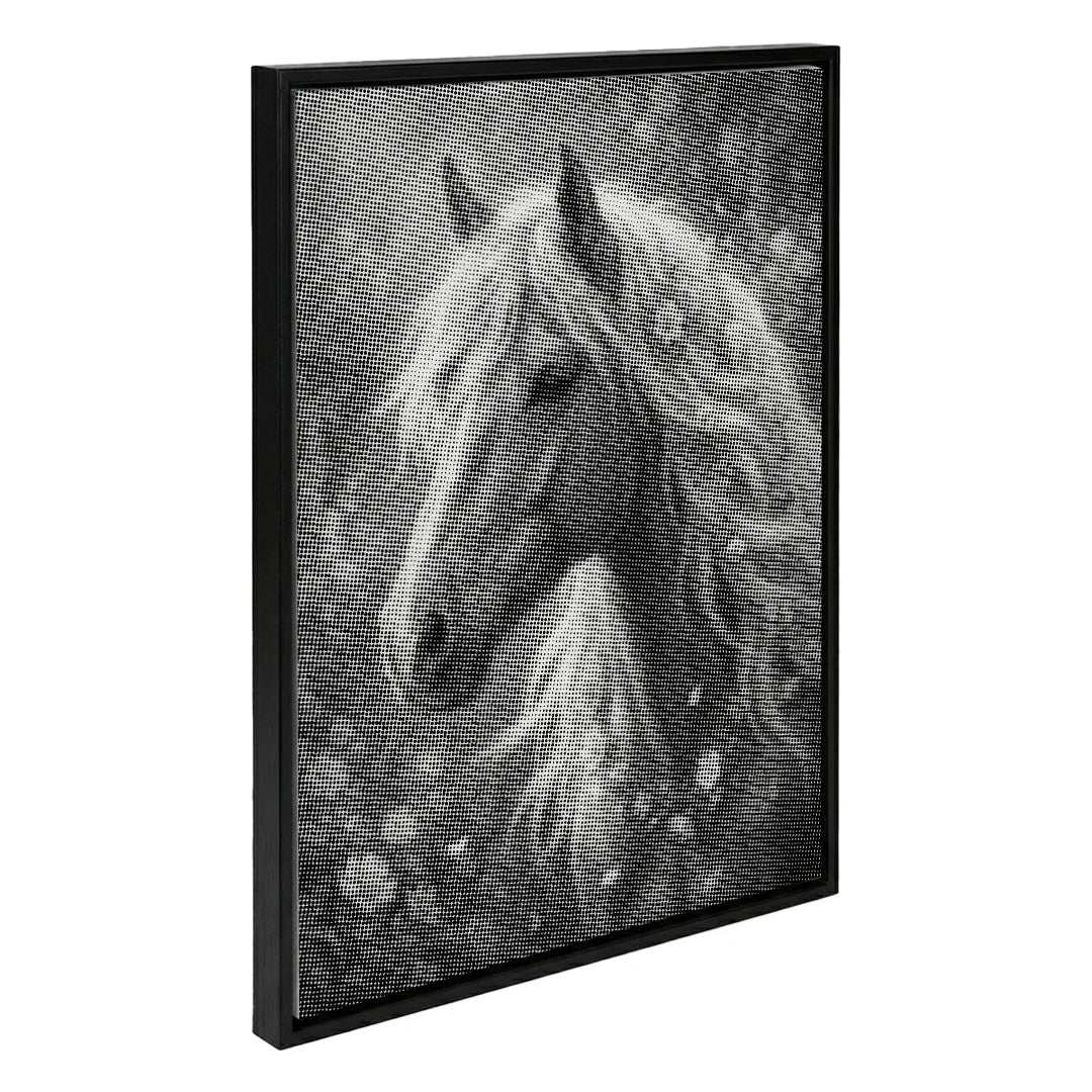 Cheval avec peinture à pois de fleurs