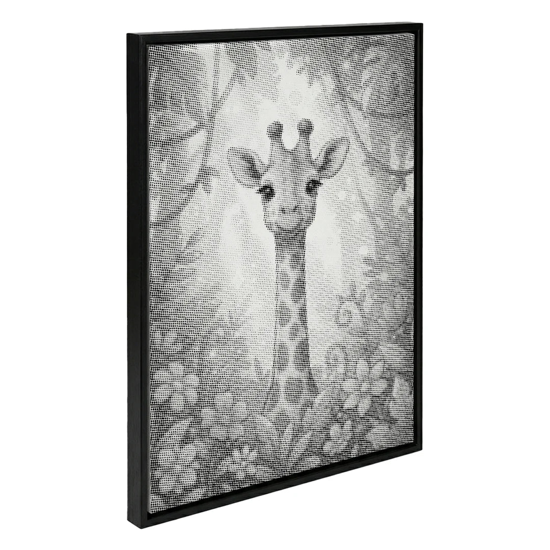 Peinture à pois girafe avec fleurs