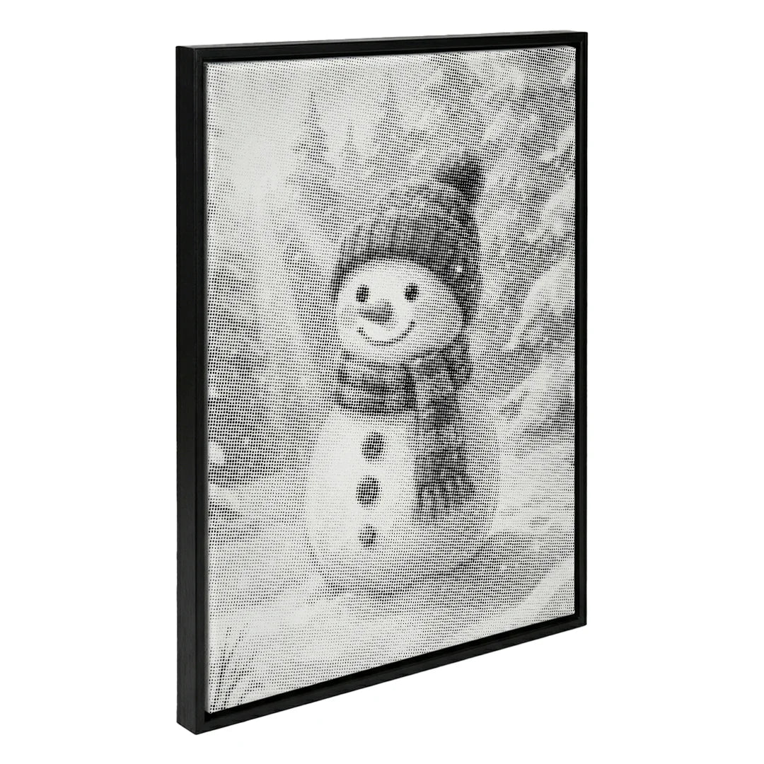 Peinture à points de bonhomme de neige