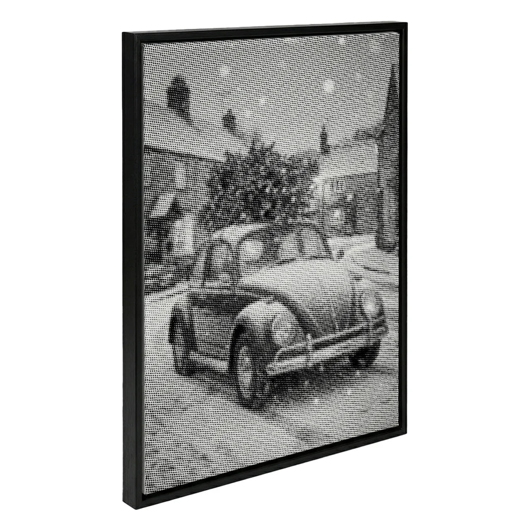 VW avec peinture à pois d'arbre de Noël