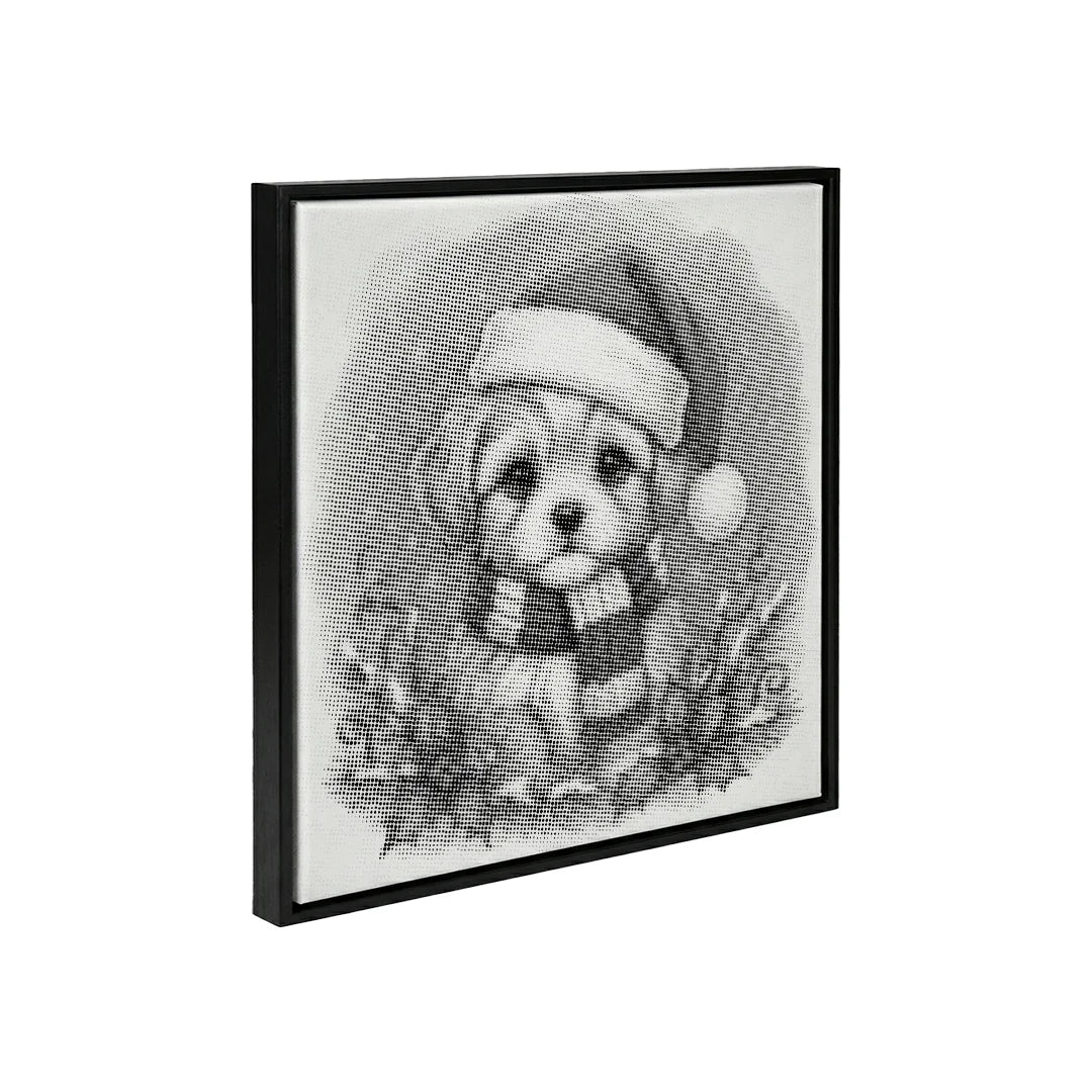 Peinture à 2 points pour chiot de Noël