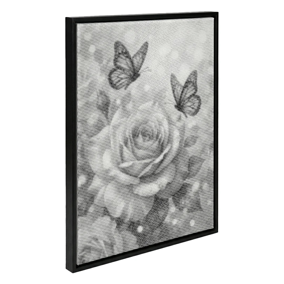 Papillon avec peinture à pois roses