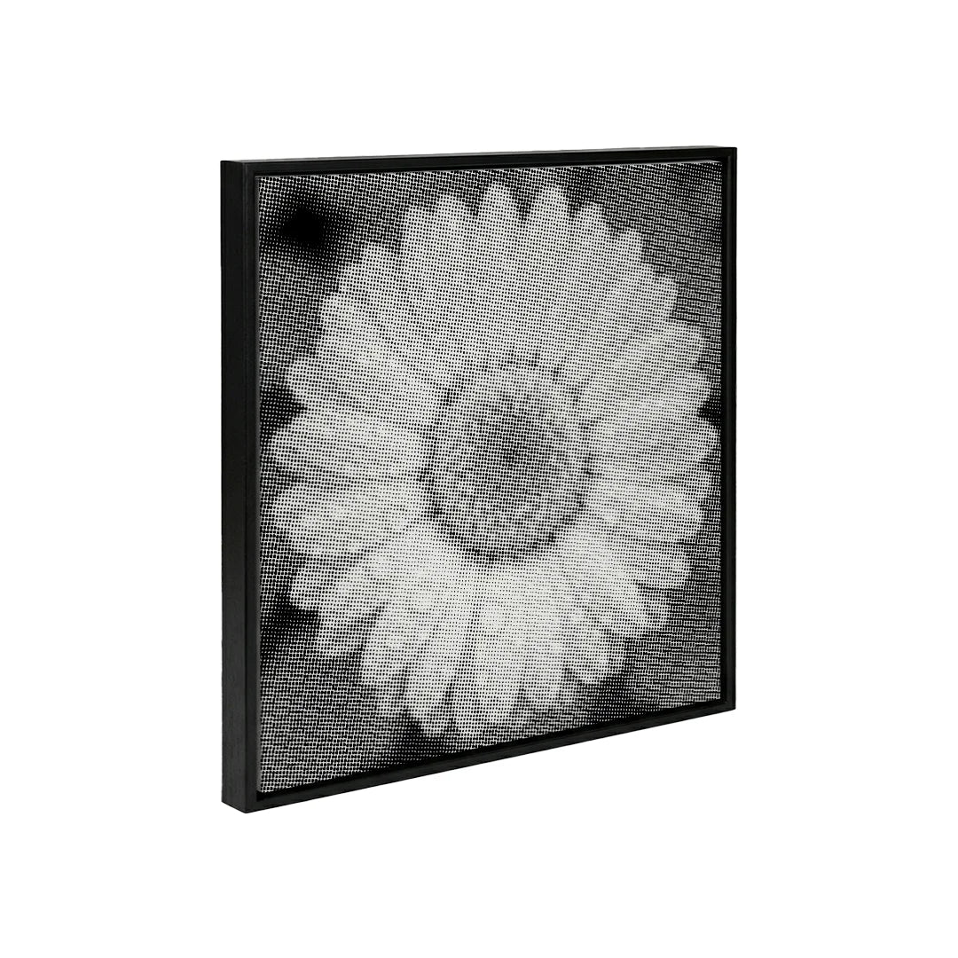 Fleur avec des gouttelettes d’eau Dot Painting