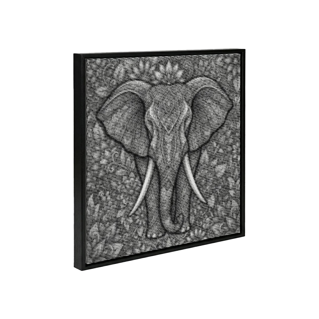 Peinture florale à pois d’éléphant