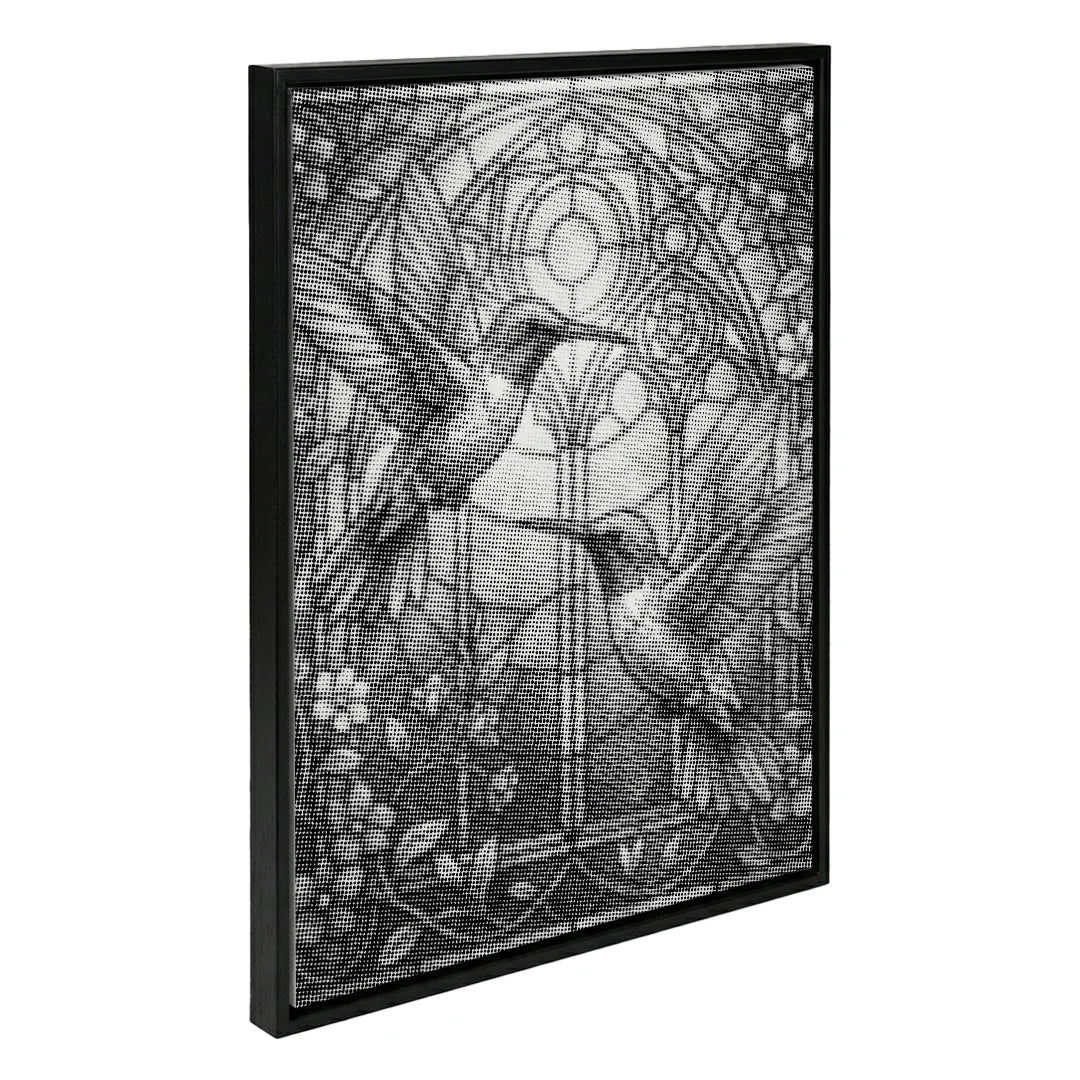 Peinture à points de vitrail de colibri