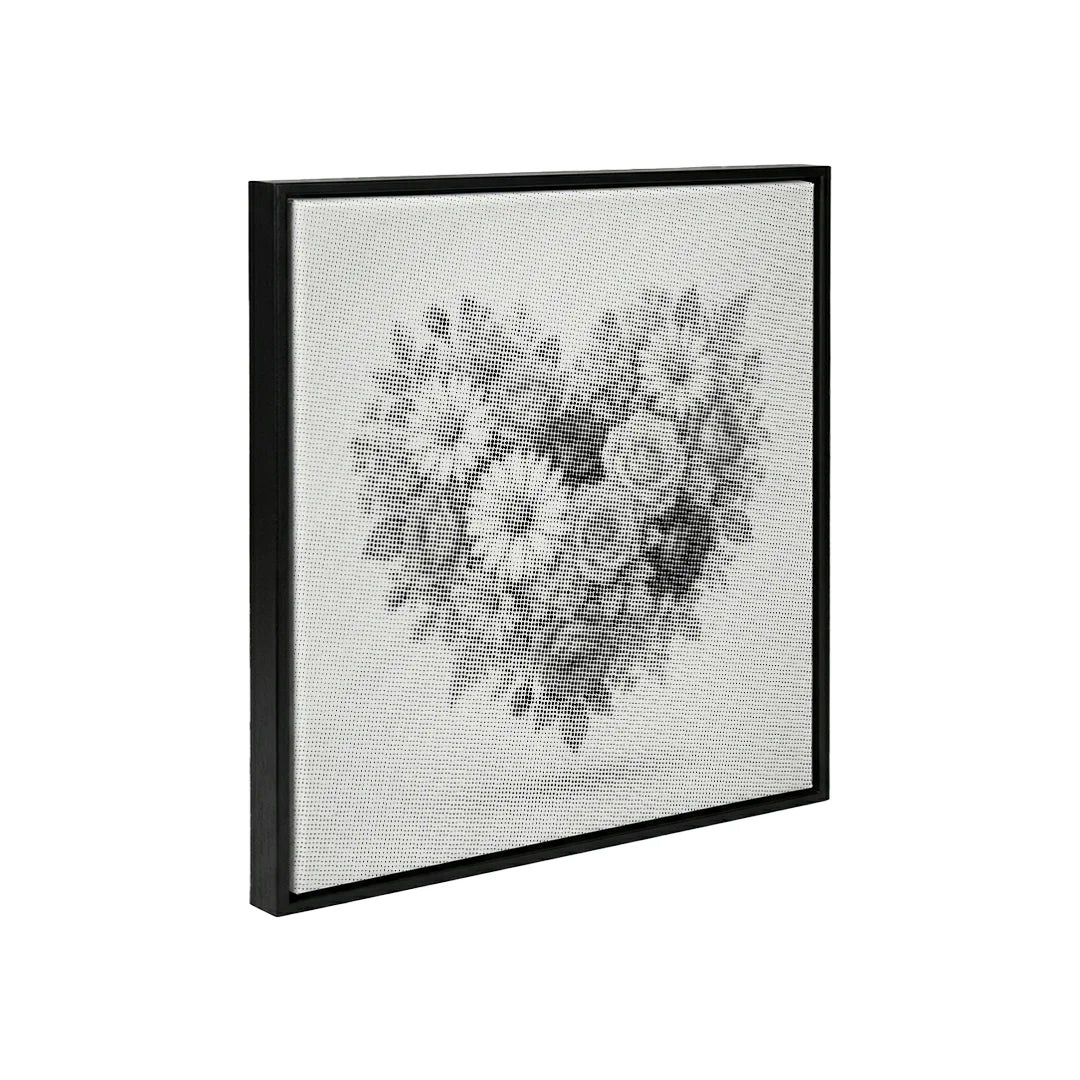 Peinture à points de coeur de fleur