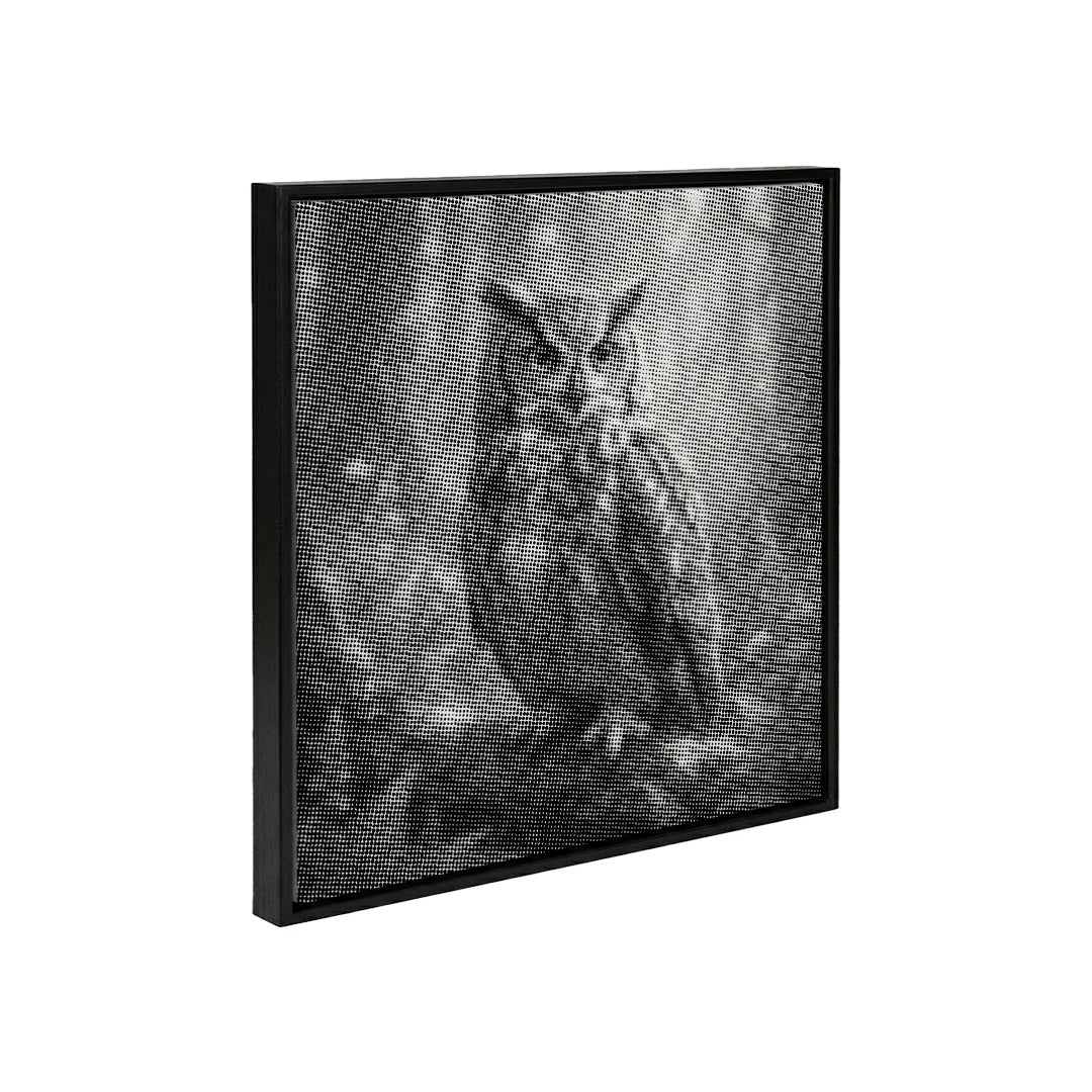 Hibou mignon sur une peinture à points de branche
