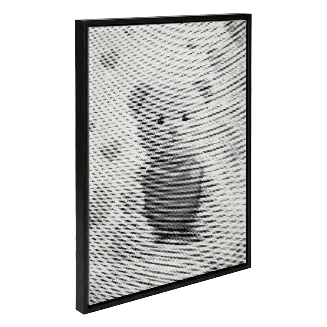 Peinture à pois ours en peluche