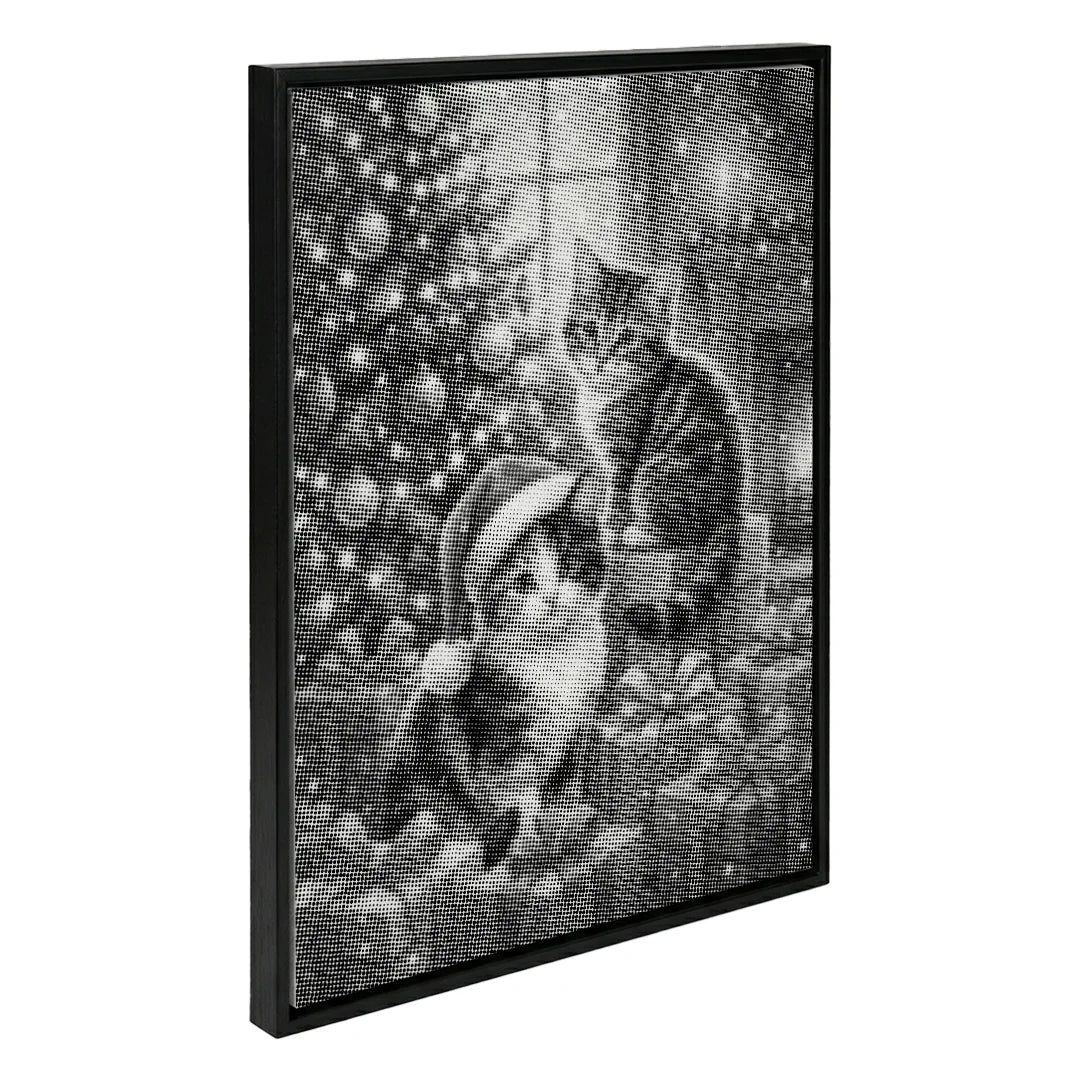 2 peintures à points de chats de Noël