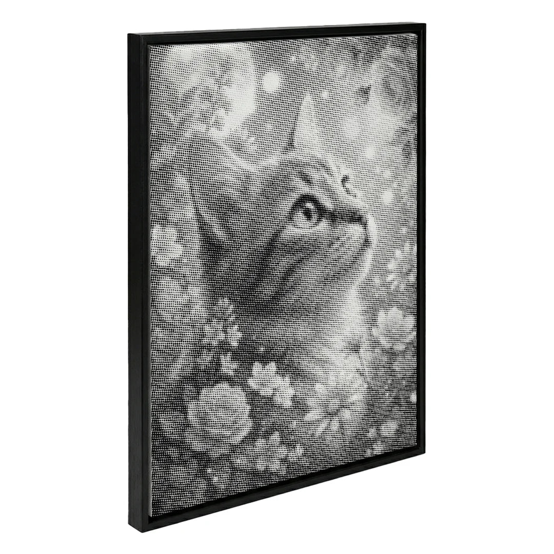 Peinture à points de chat avec des fleurs