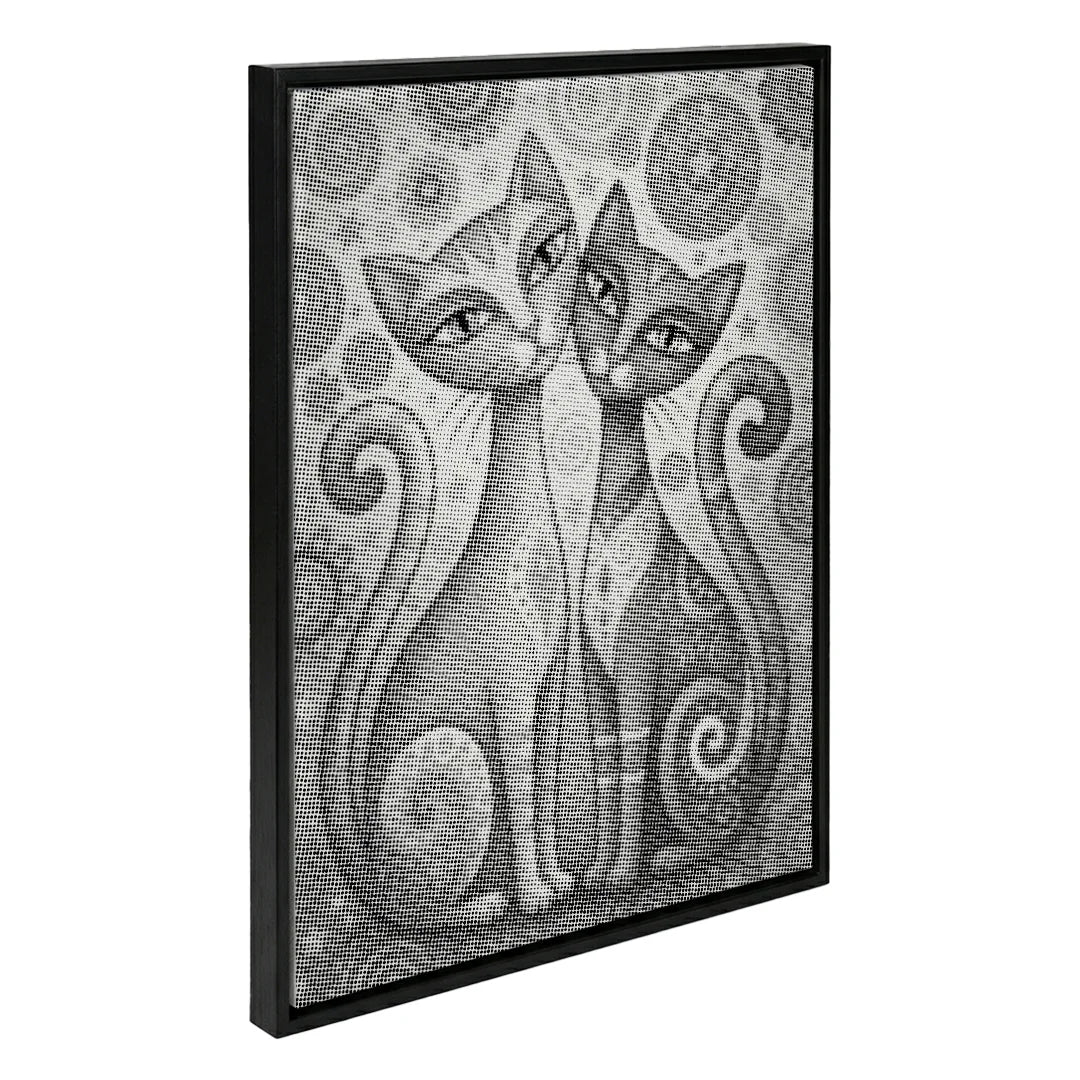 Peinture à points de 2 chats gracieux