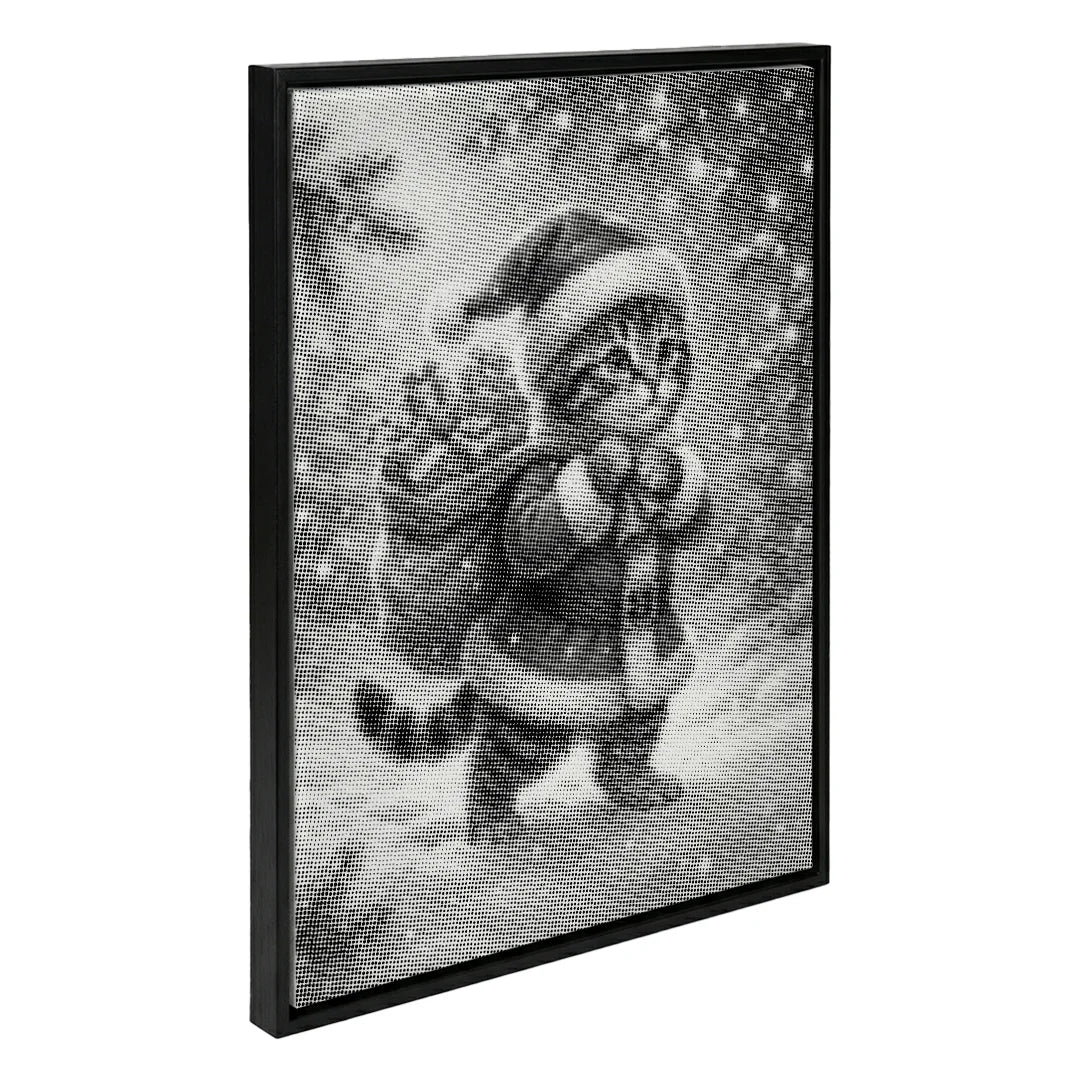 Peinture à pois de chat de Noël