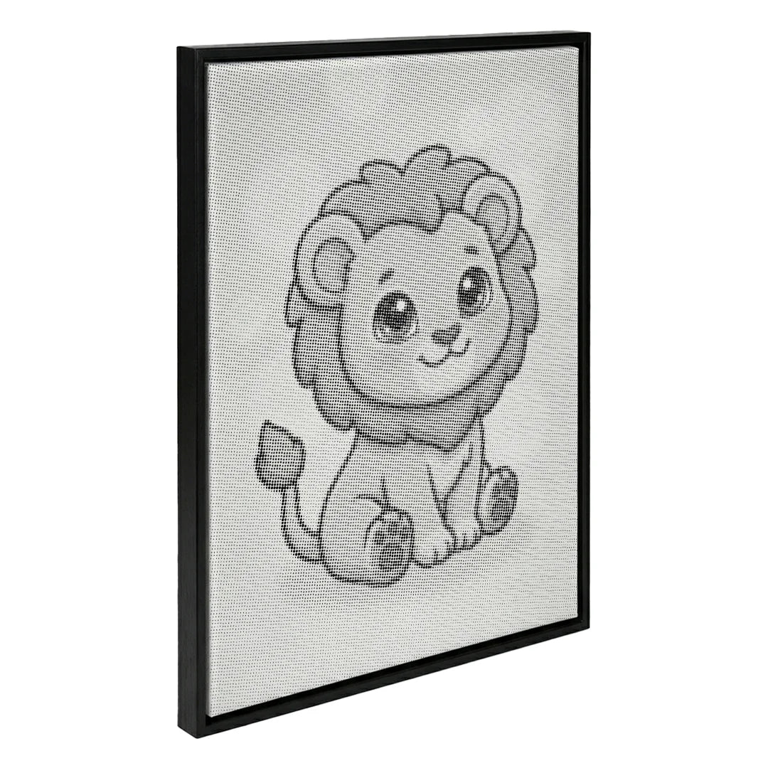 Peinture à points de lion