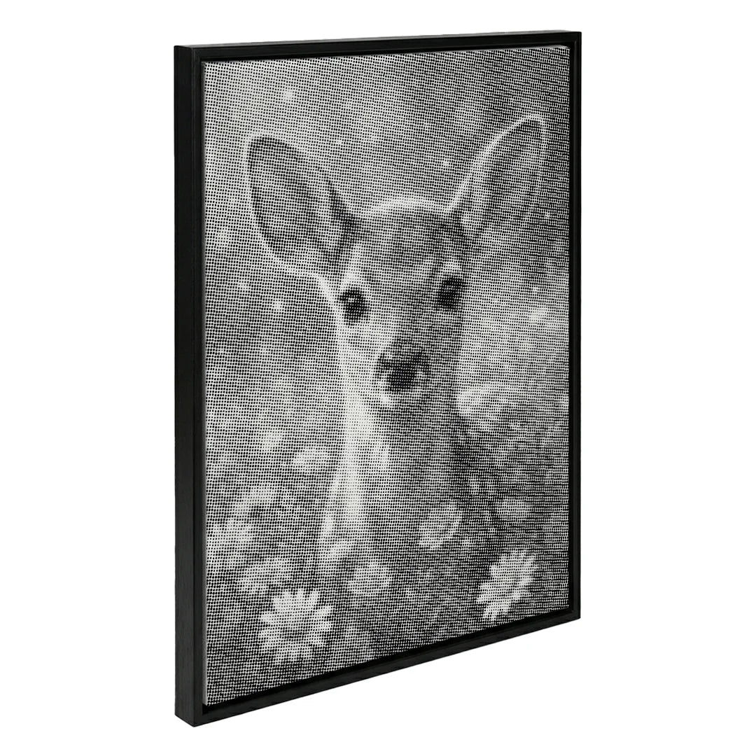 Peinture à points de cerf avec des fleurs