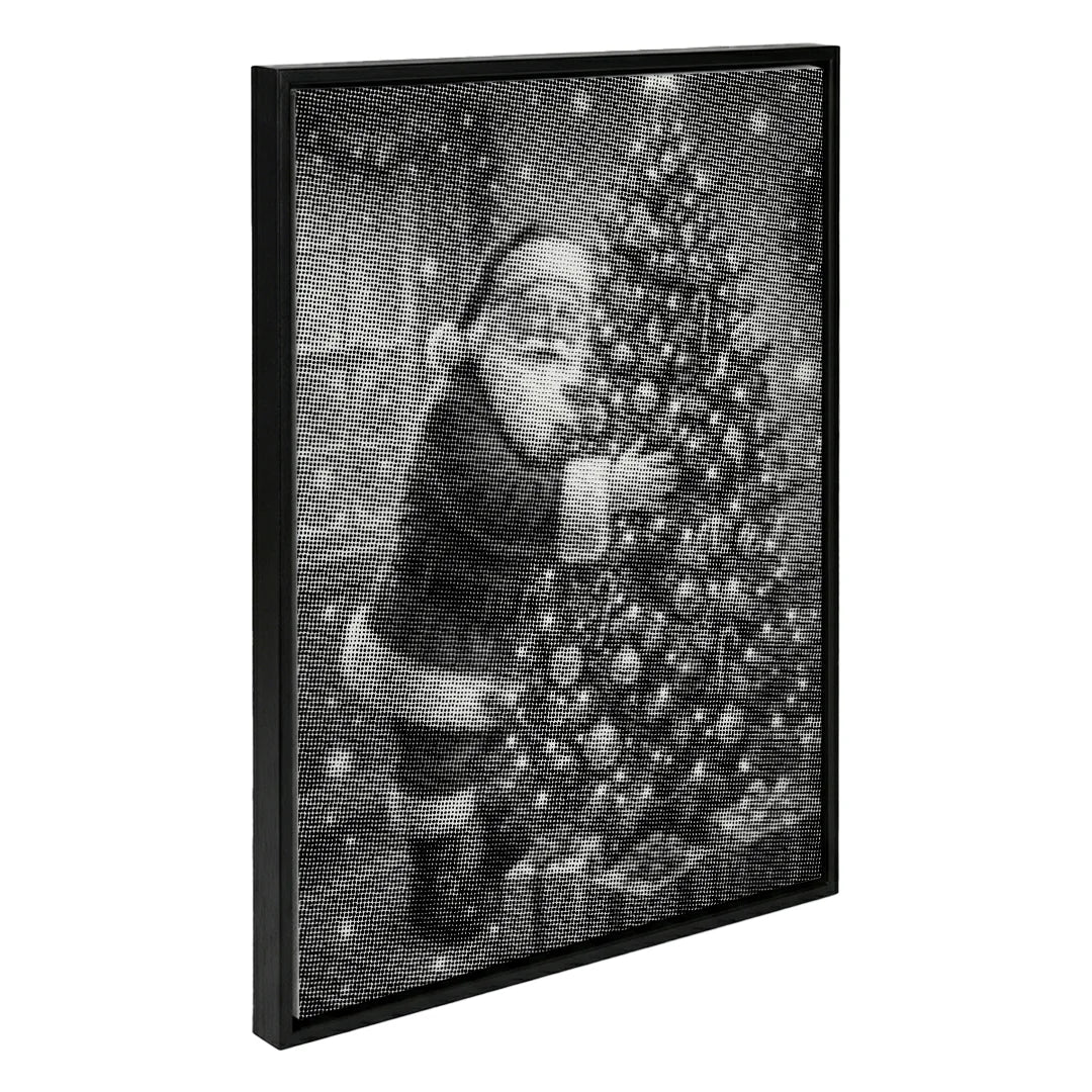 Le Père Noël décore la peinture à points de l'arbre de Noël