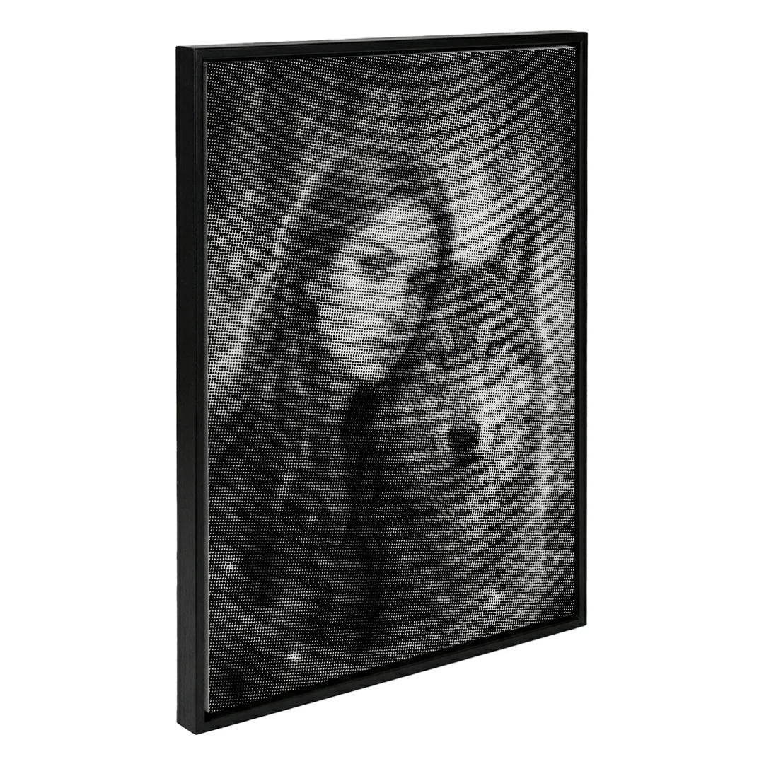 Femmes avec une peinture à pois de loup