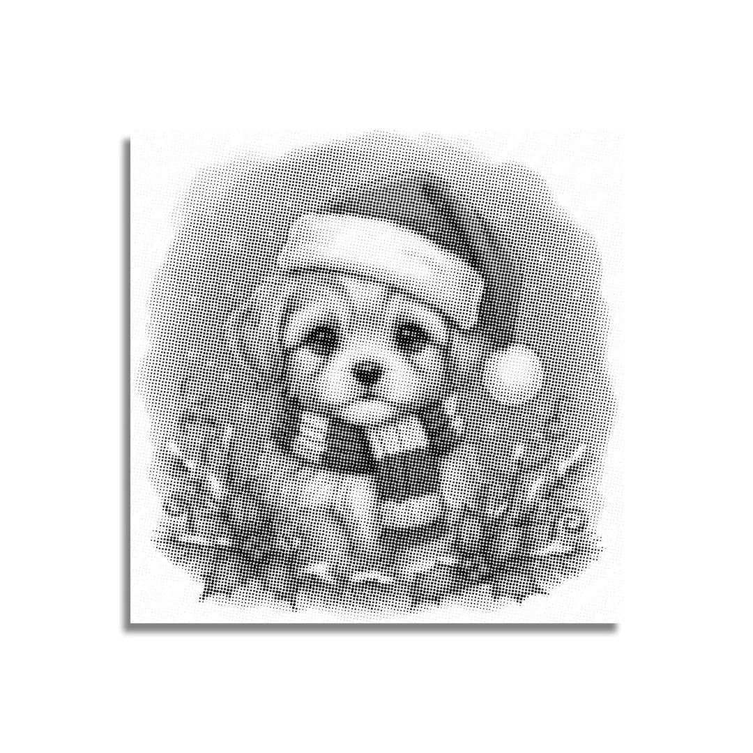 Peinture à 2 points pour chiot de Noël