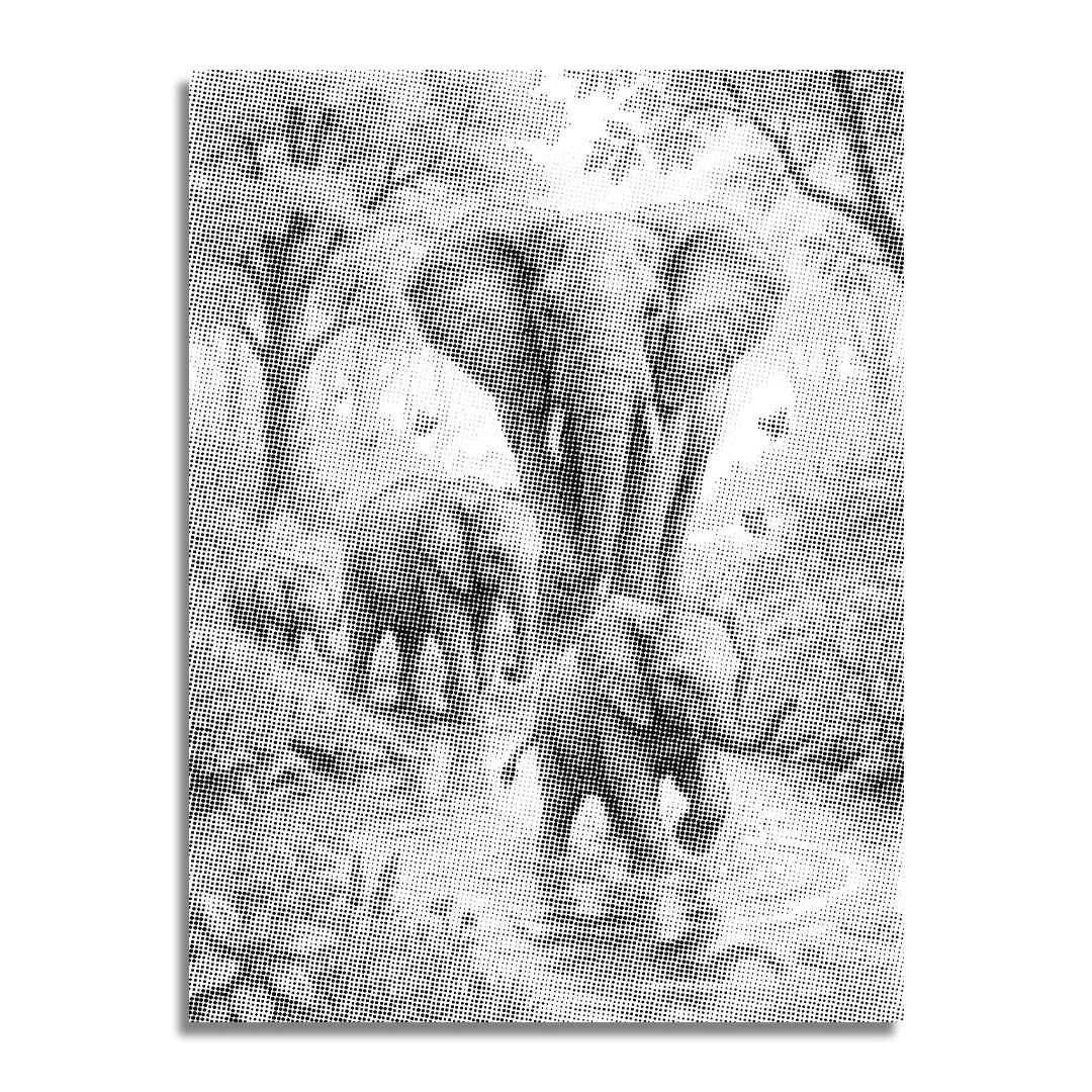 Peinture à points de la famille des éléphants