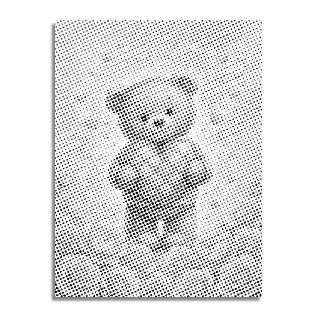 Je t'aime, peinture à pois d'ours