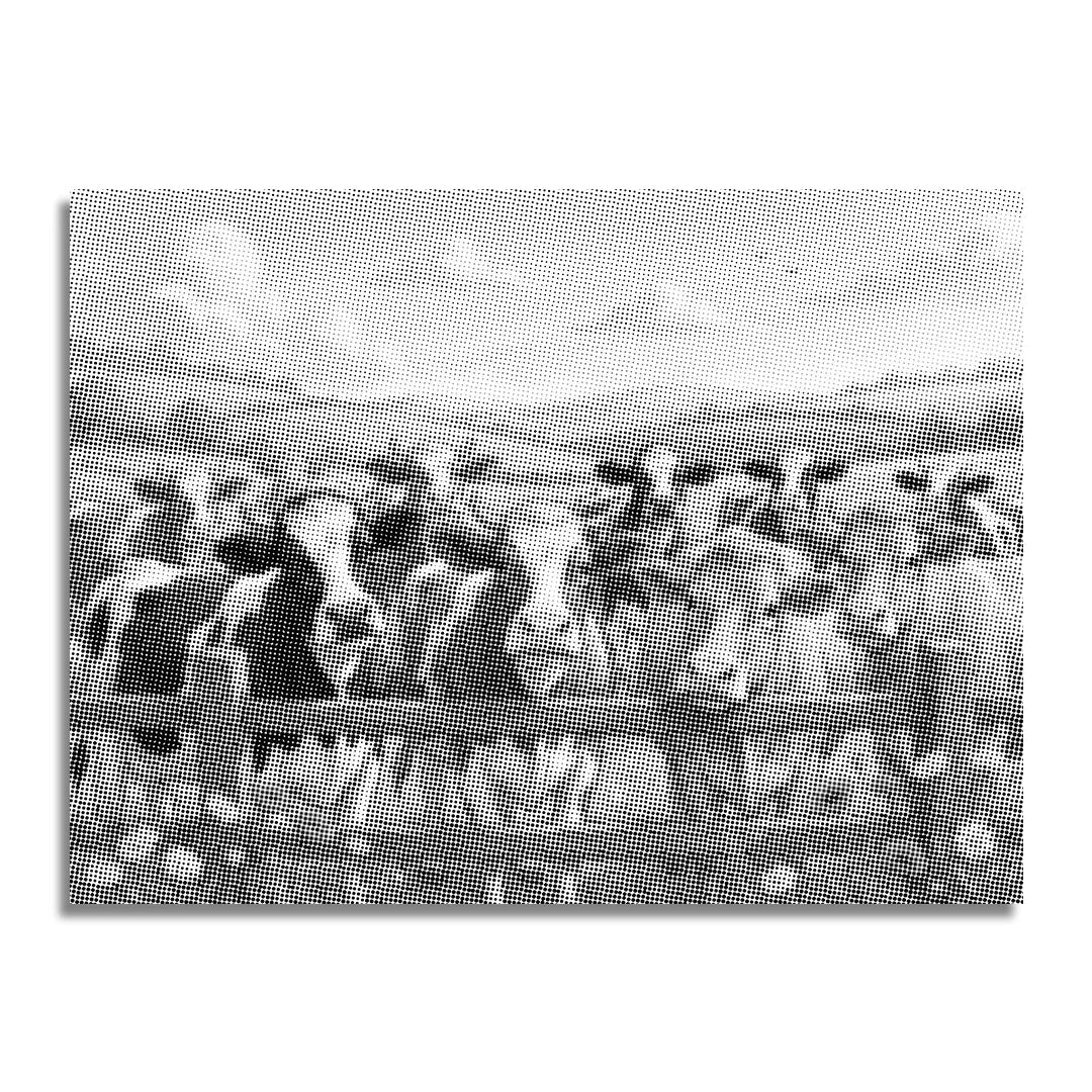 Peinture à points de vaches de ferme heureuses