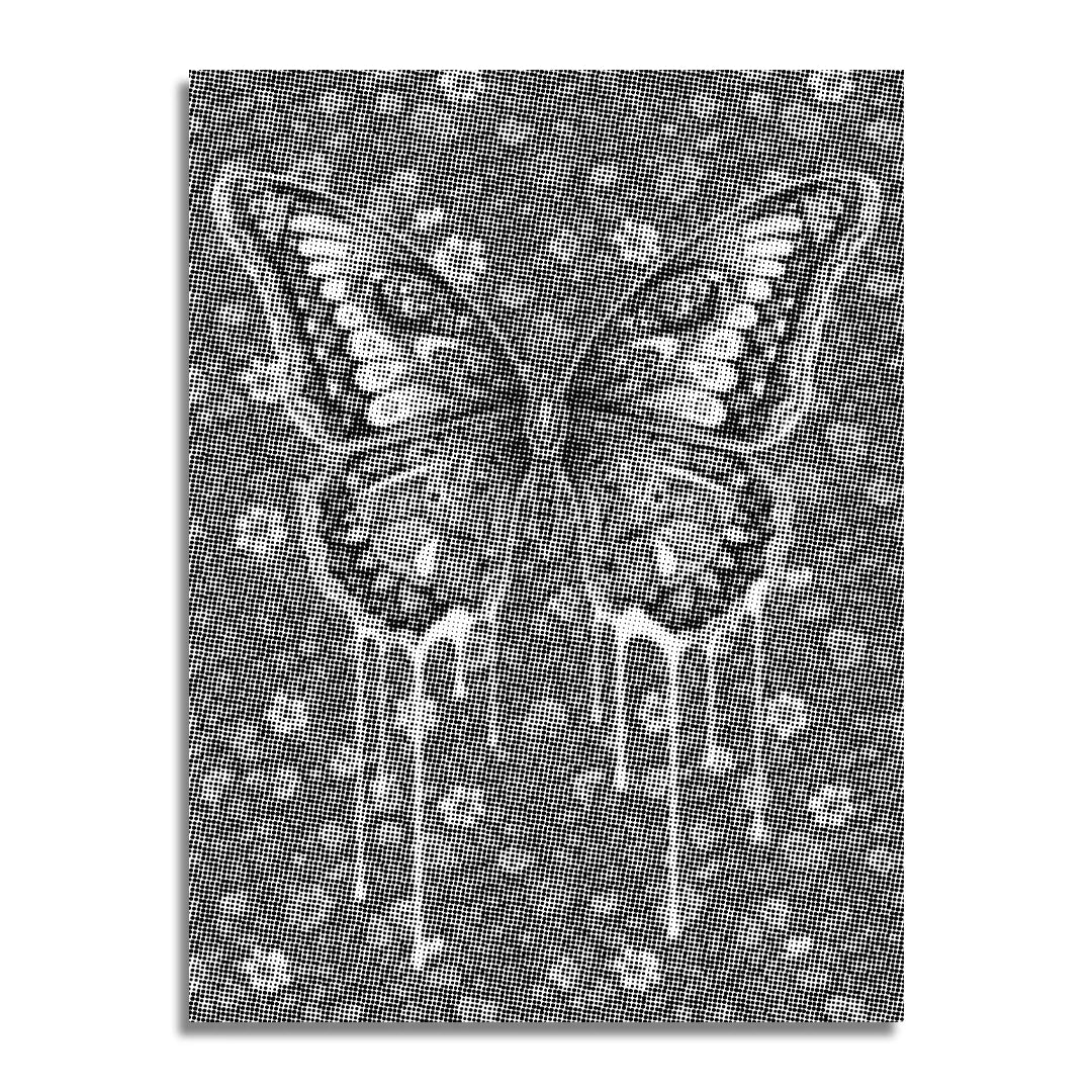 Peinture gracieuse à pois de papillon