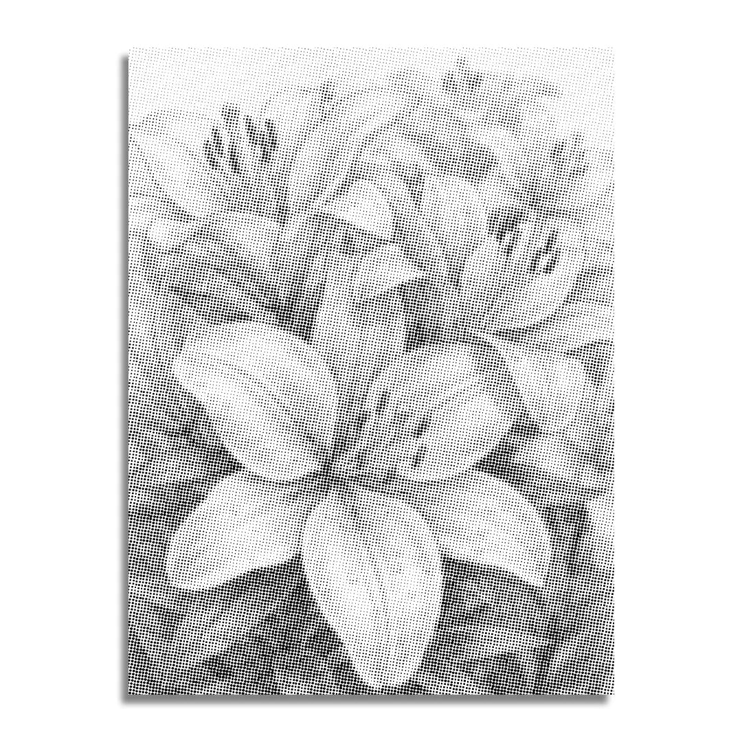Peinture à pois de fleurs étincelantes
