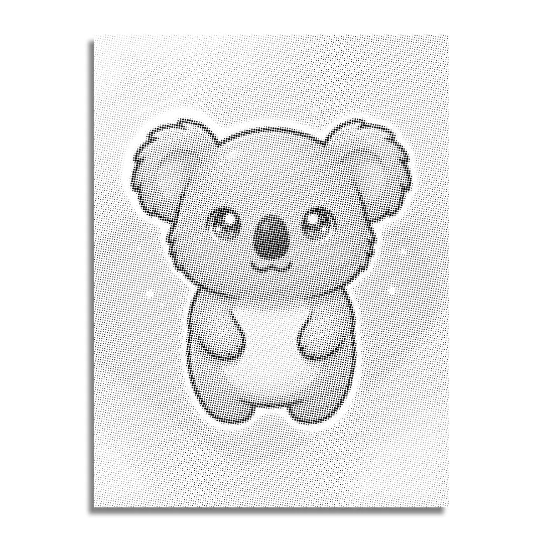 Peinture à pois Koala