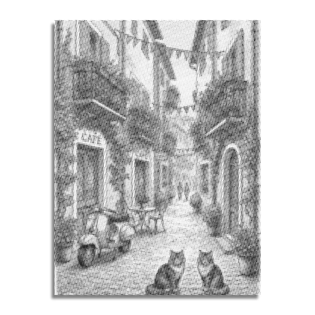 Peinture à pois de charmant village