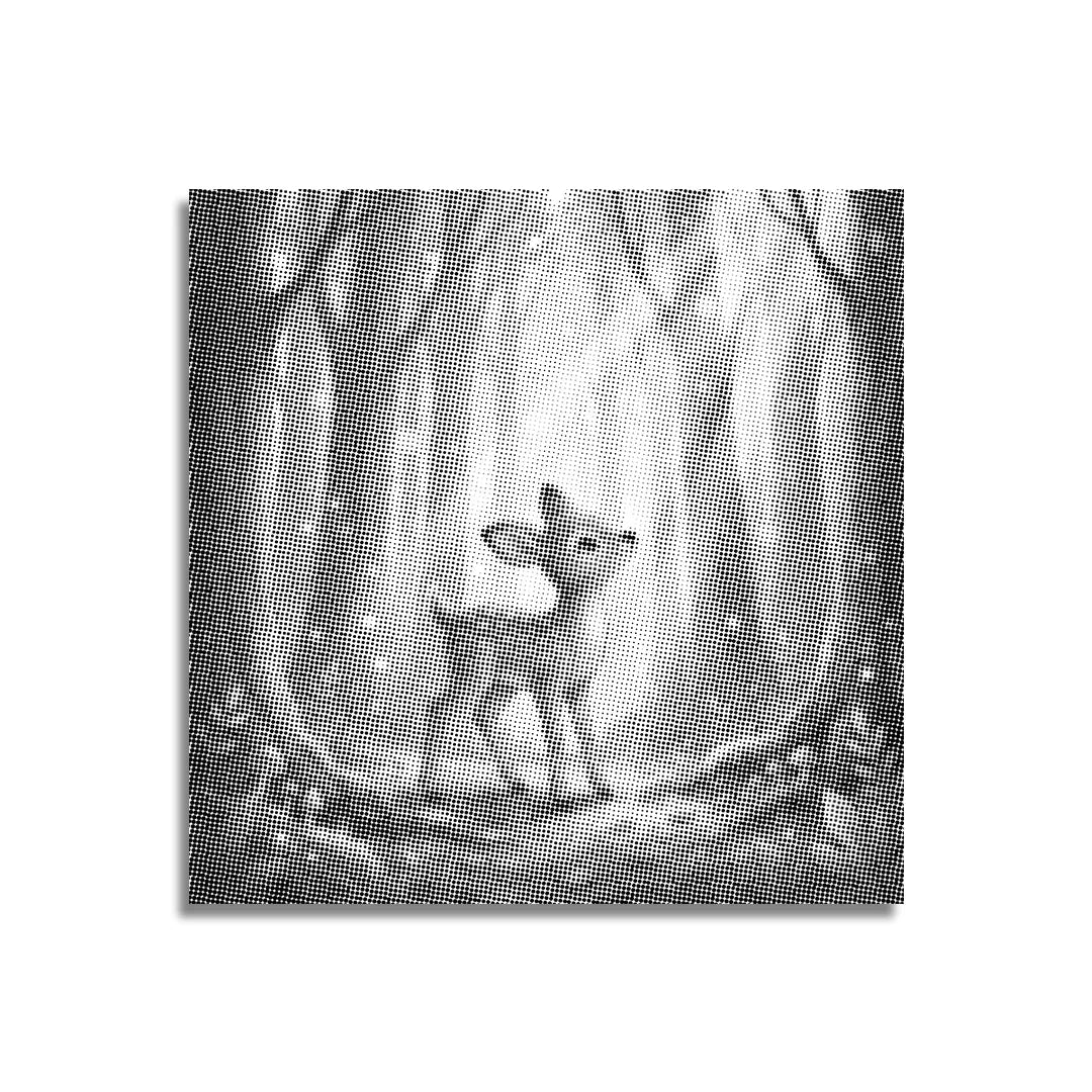 Cerf dans la peinture à points des bois