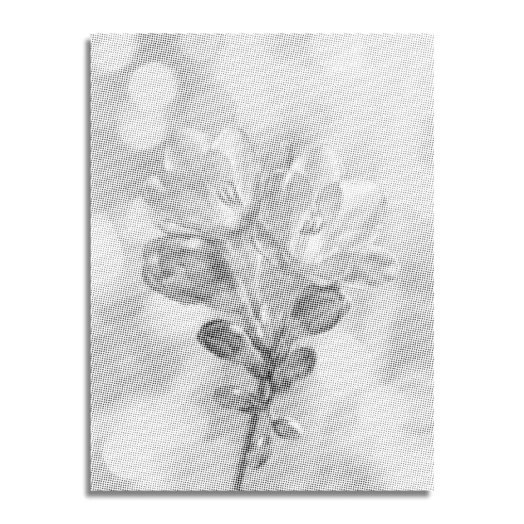 Peinture à points fleur à la hausse