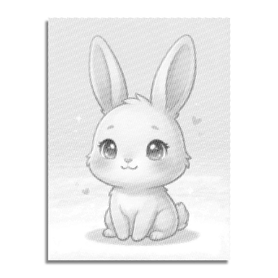 Peinture à pois de lapin