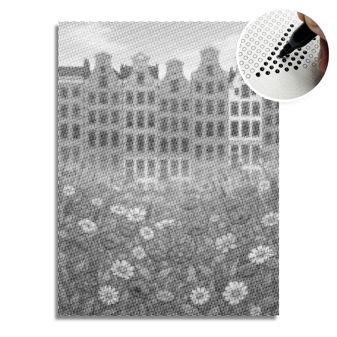 Peinture à pois du marché aux fleurs d'Amsterdam