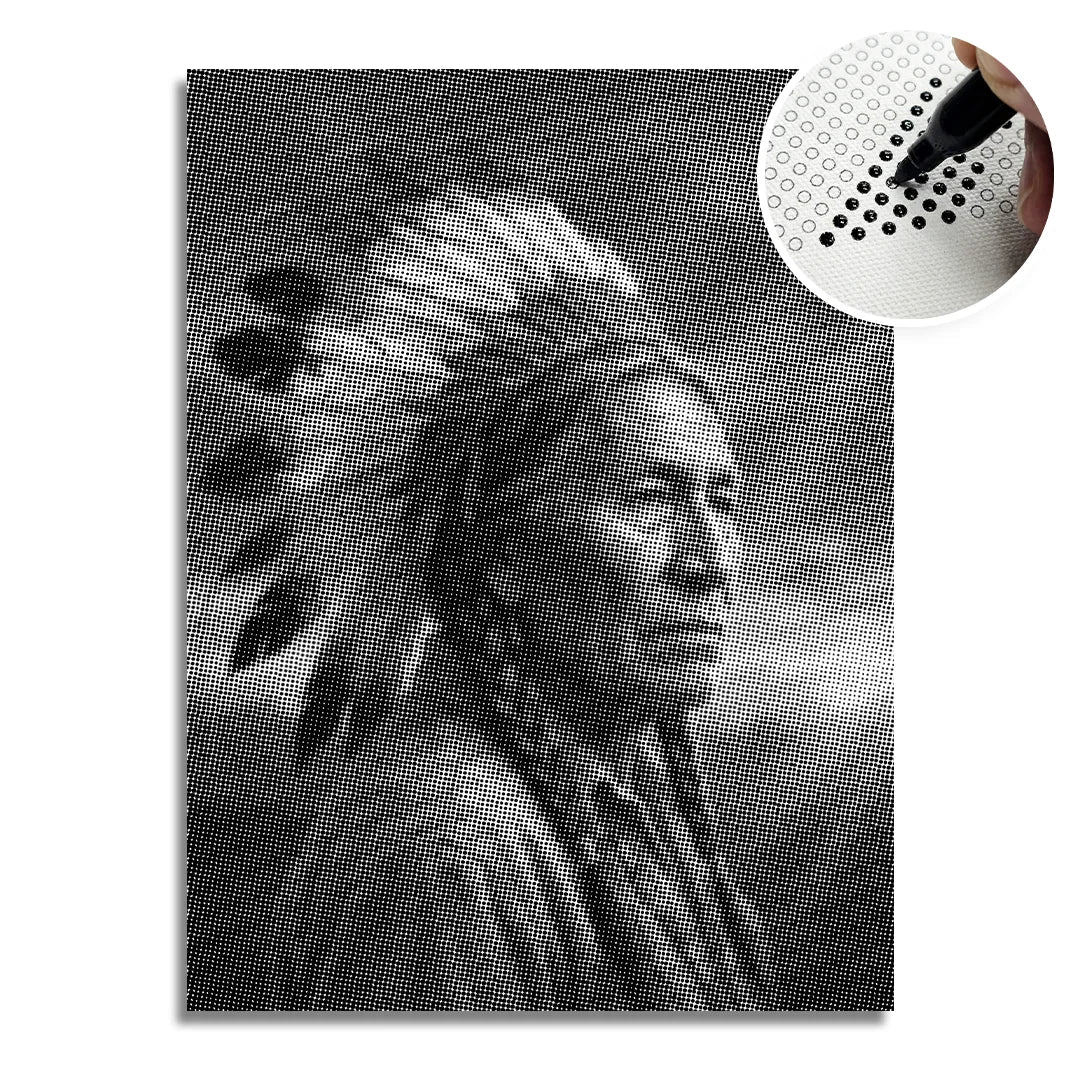 Peinture à pois indienne