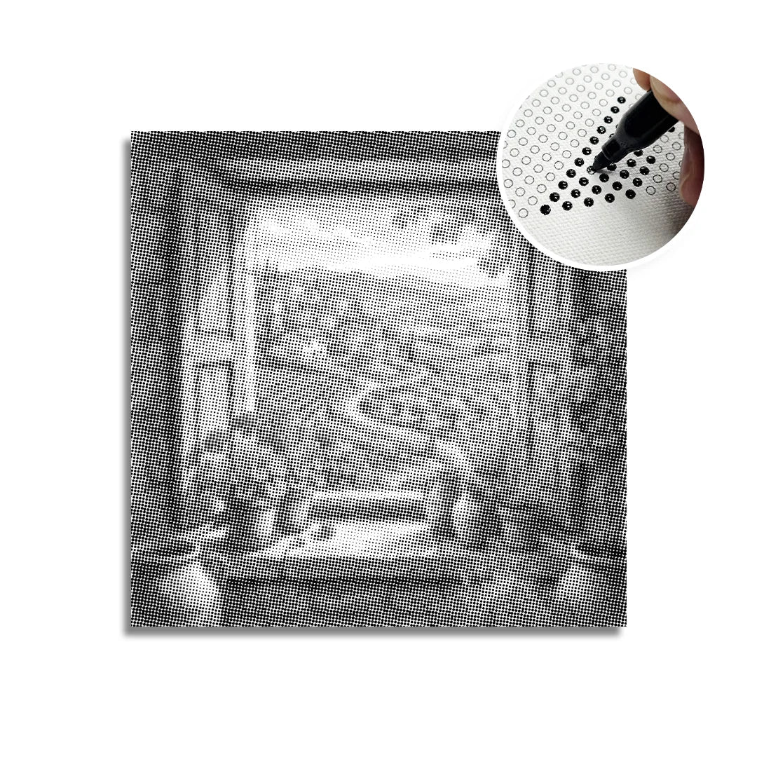 Voir à travers les volets Peinture par points