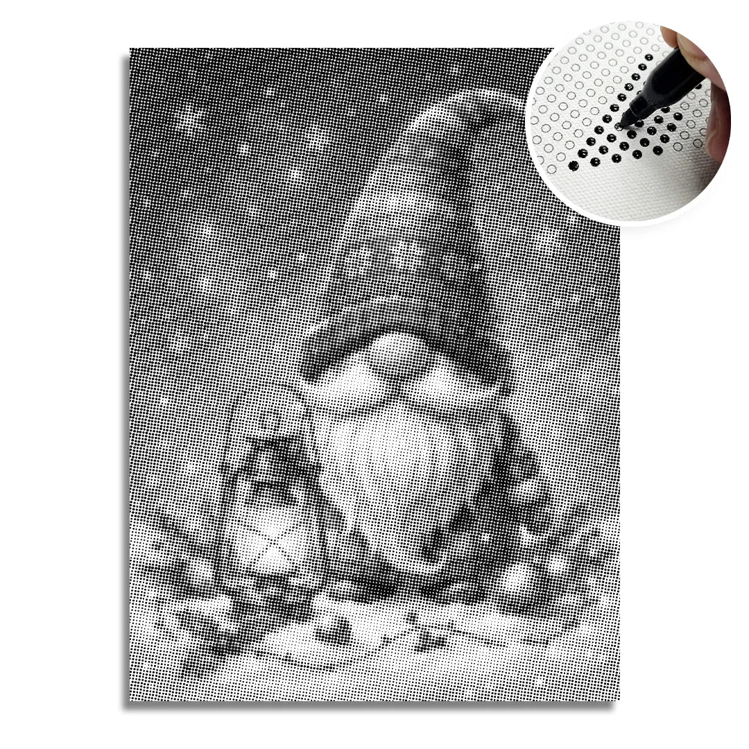 Peinture à points de gnome de Noël