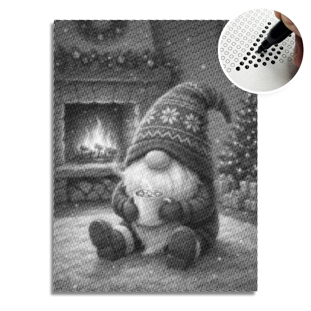 Peinture à points de gnome de Noël