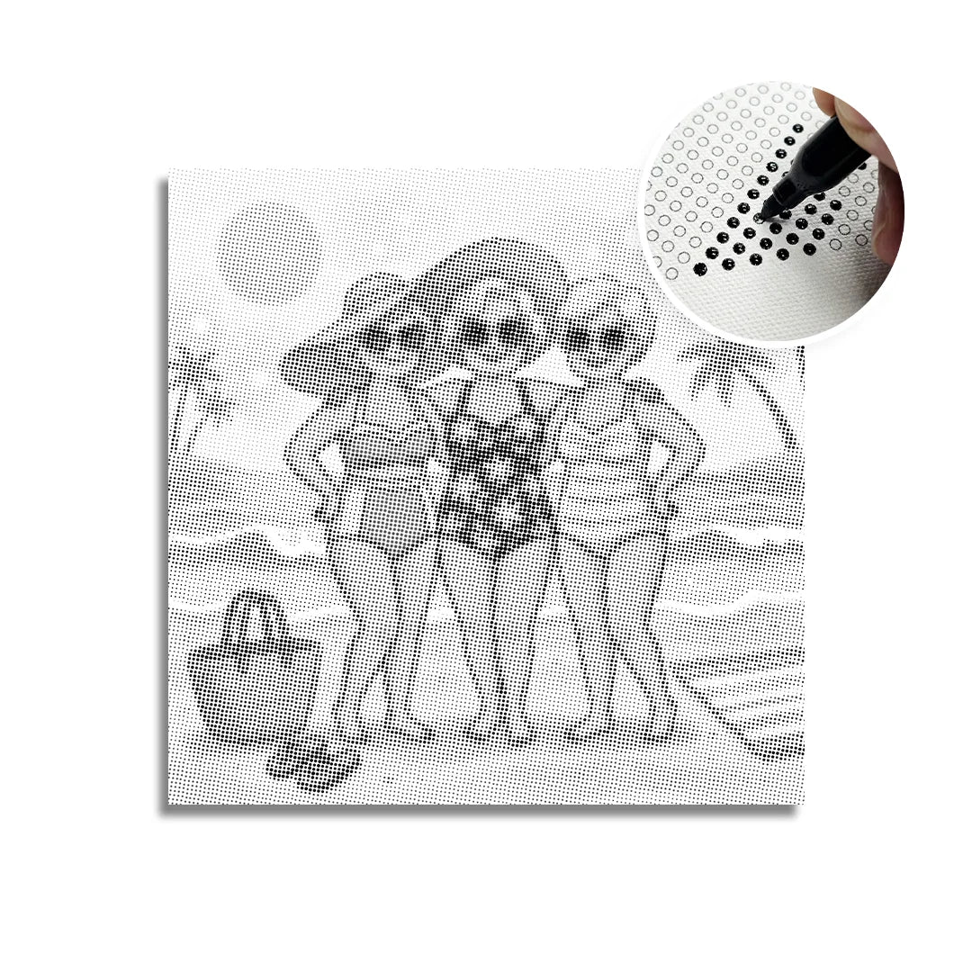 Peinture à points de vieilles dames