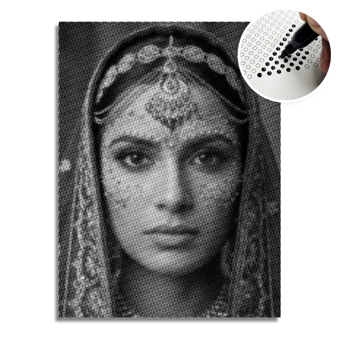 Peinture à points de femme indienne