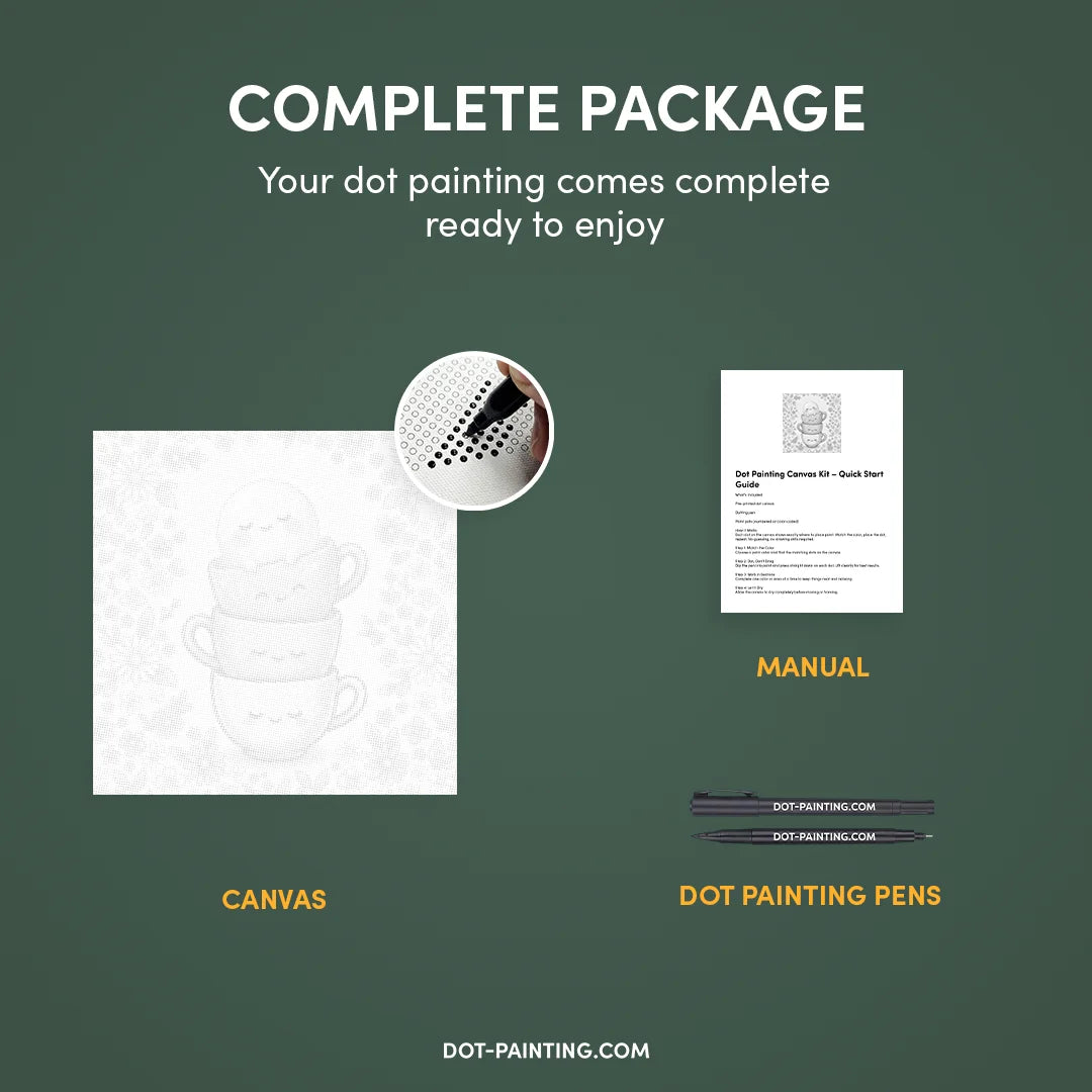 Peinture à points Happy Cups