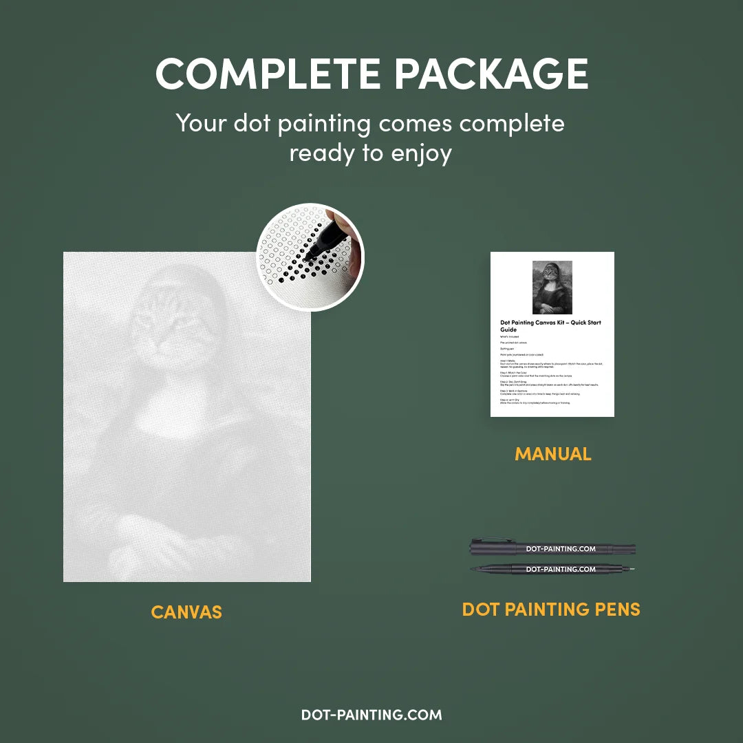 Peinture à points de chat Mona Lisa