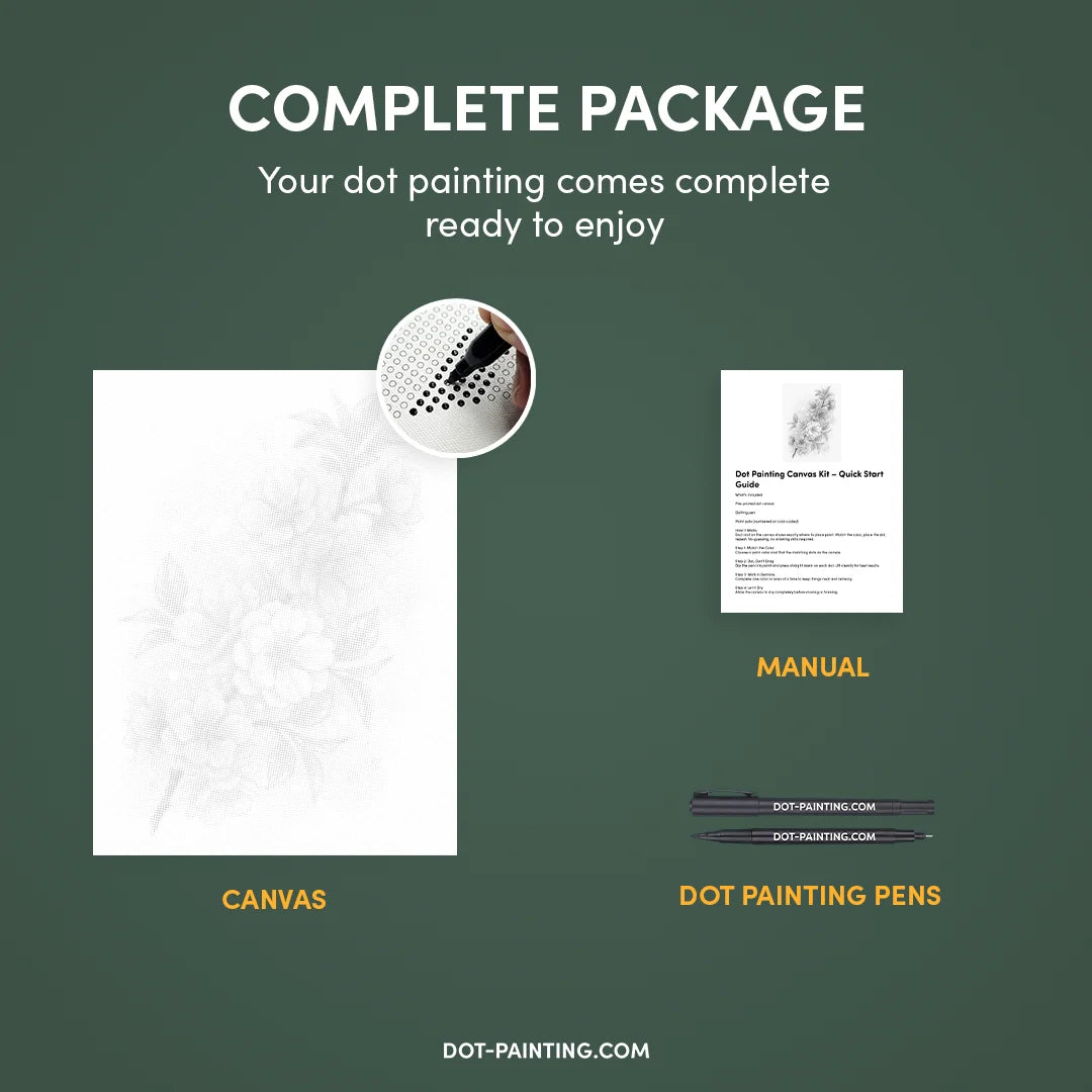 Peinture de points de fleurs de luxe