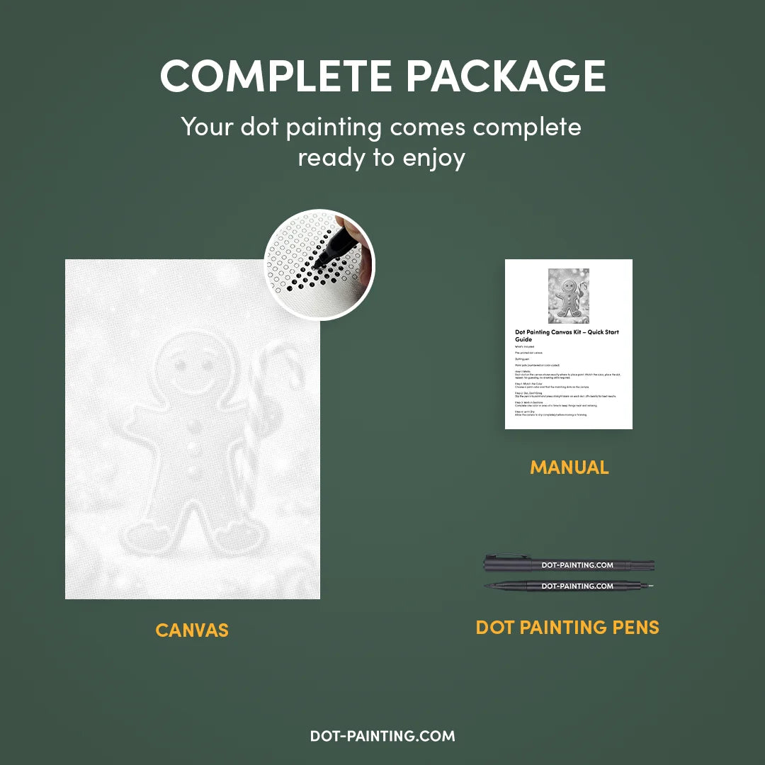 Peinture à pois en pain d'épice