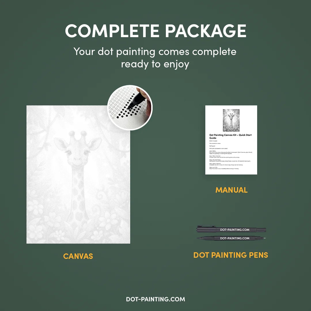 Peinture à pois girafe avec fleurs