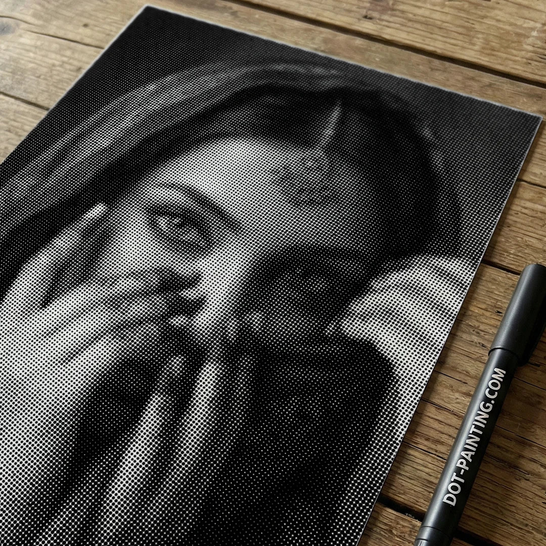 Belle peinture à pois indienne