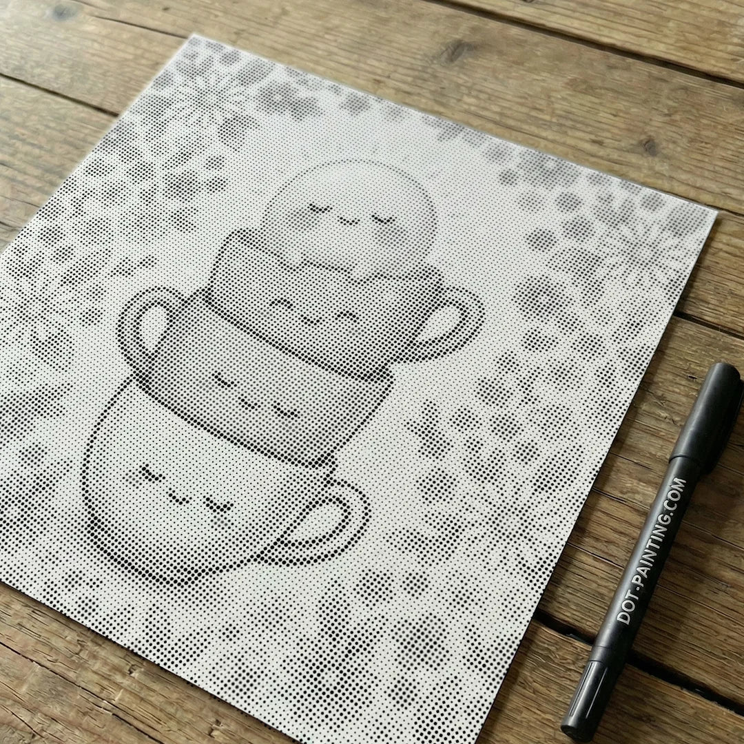 Peinture à points Happy Cups