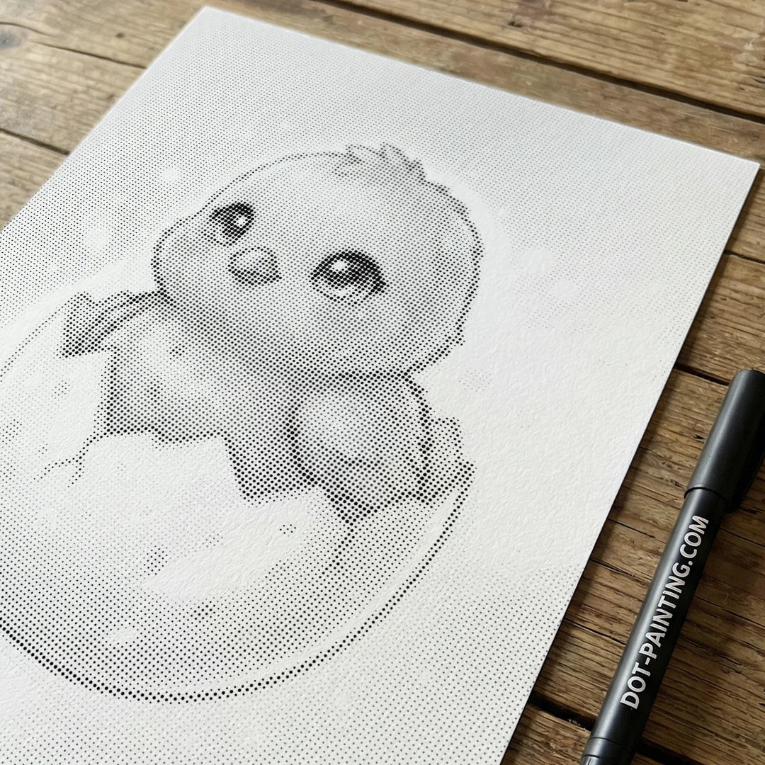 Peinture à pois de caneton