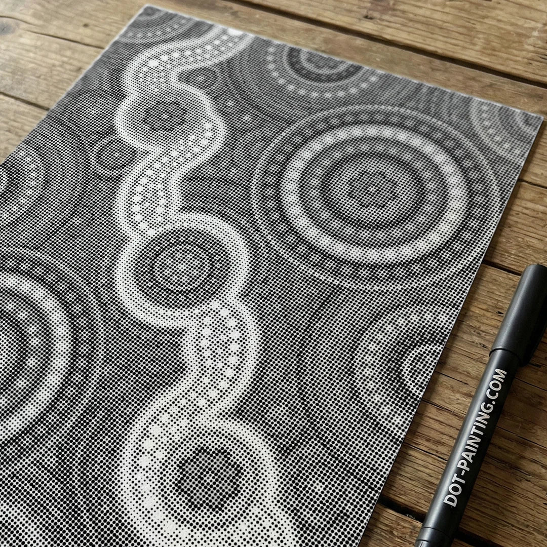 Peinture à pois en mosaïque de fleurs